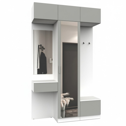 Набор мебели для прихожей "Марсель-206" МР 01-206 В2490 Ш1500 Г420 (ЛДСП Шиншилла серая) Набор мебели для прихожей "Марсель-206" МР 01-206 В2490 Ш1500 Г420 (ЛДСП Шиншилла серая)